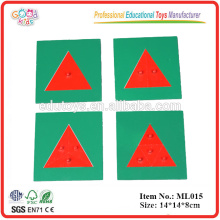 Brinquedos educativos Montessori Metal Triangles game Materiais de linguagem